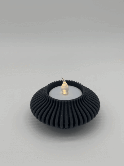flaming movie 6151935695626 Ribbed Glow Waxinelichthouder