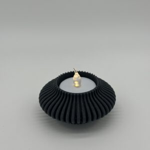 Ribbed Glow Waxinelichthouder